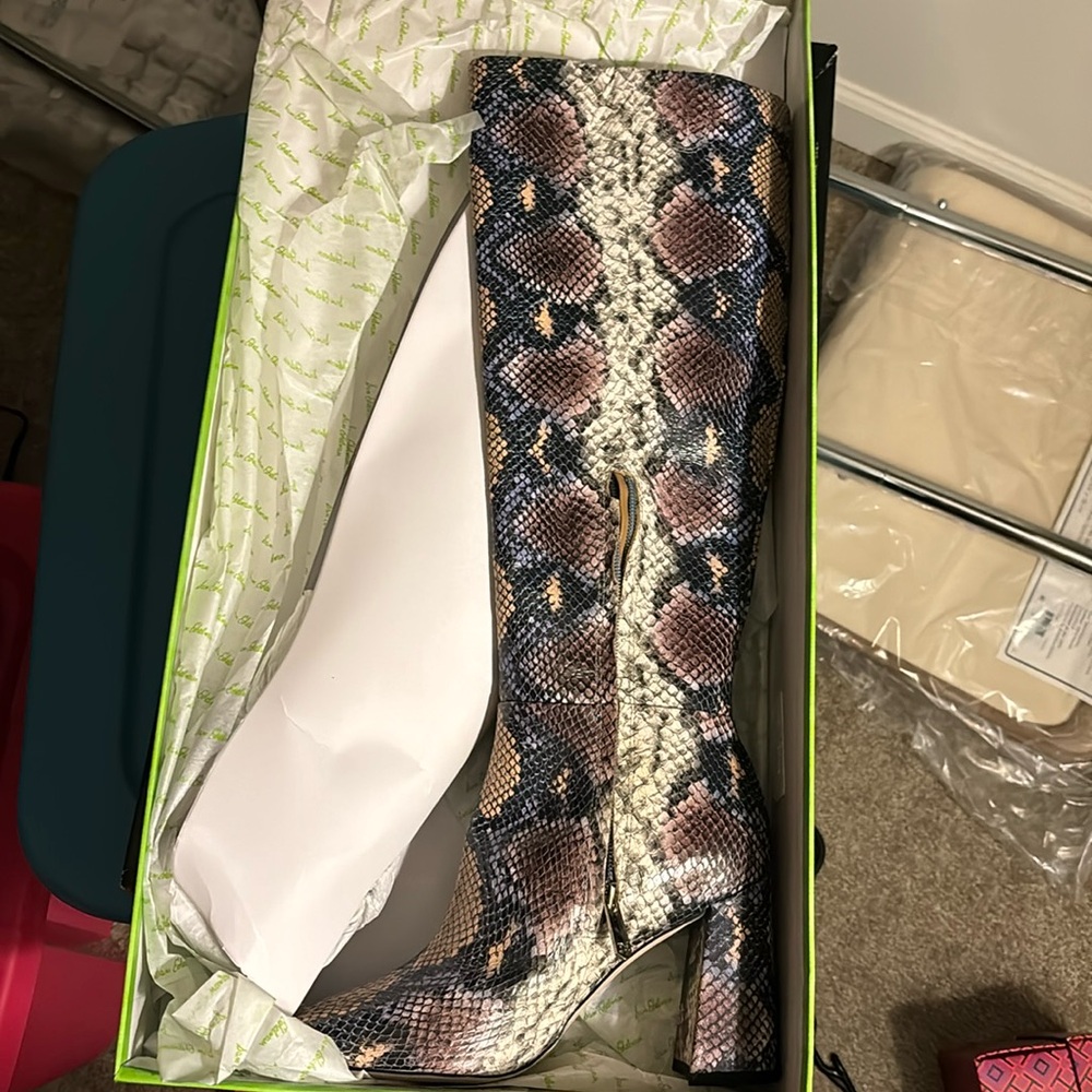Sam Edelman snakeskin boots 7.5